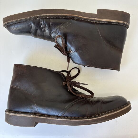 Clarks Men’s Bushacre 2 Beeswax Chukka Boots Brown Leather Lace Up Size 13 M - Picture 8 of 9